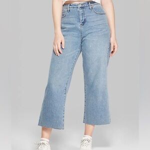 Wild Fable High Waist Wide Leg Crop Denim 18